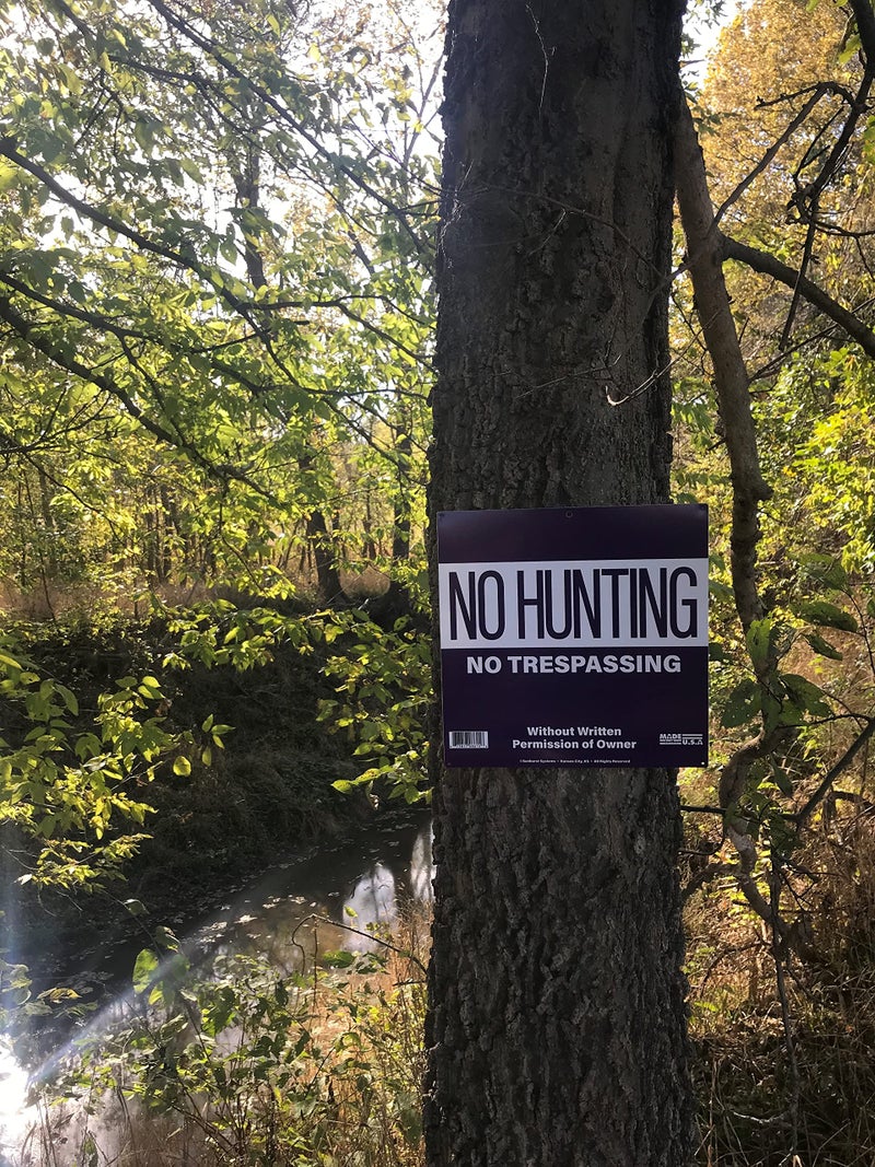 Sunburst Systems 8616 No Hunting/Trespassing Property Marking Sign, 12" x 12", 10 Pack, Purple - Image 5